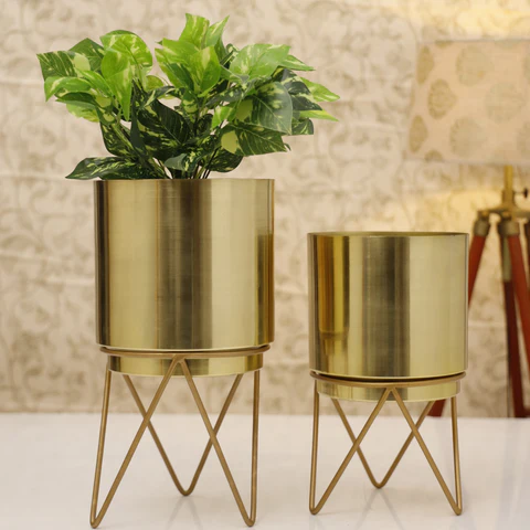 Elle Gold Set Planter (Pack of 2)