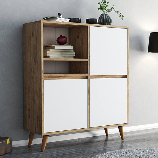 Vagos 3 Door and Open Shelf Multi-purpose Cabinet